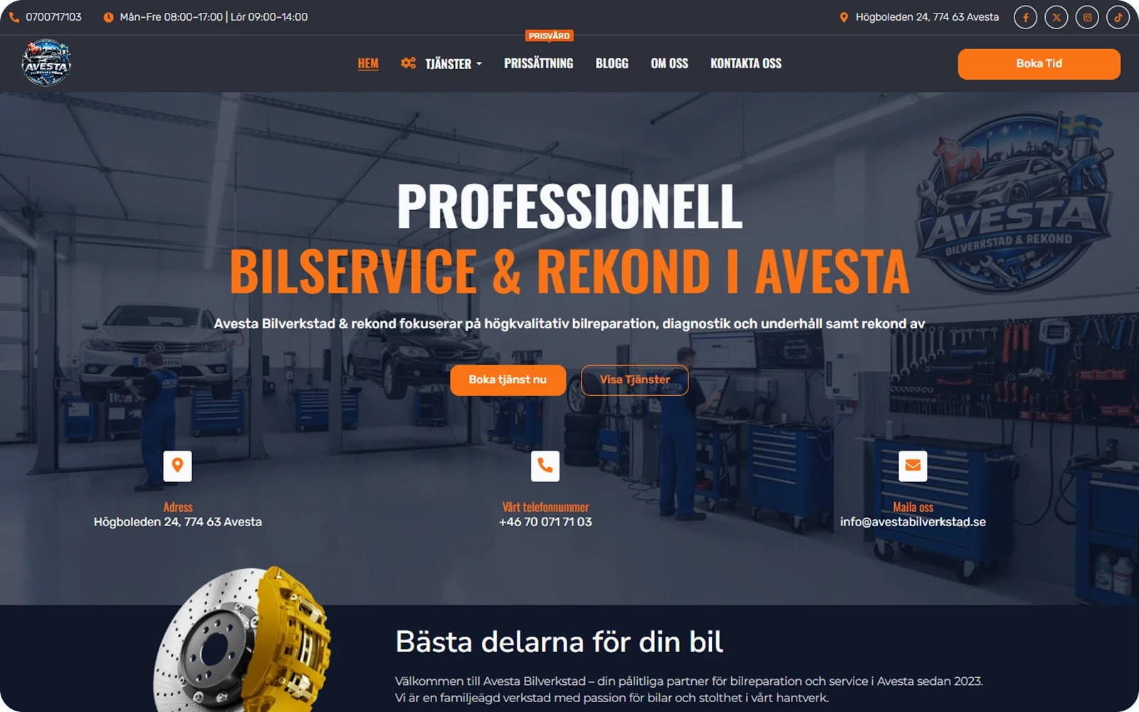 Avesta Bilverkstad – Professional Car Service & Detailing cover