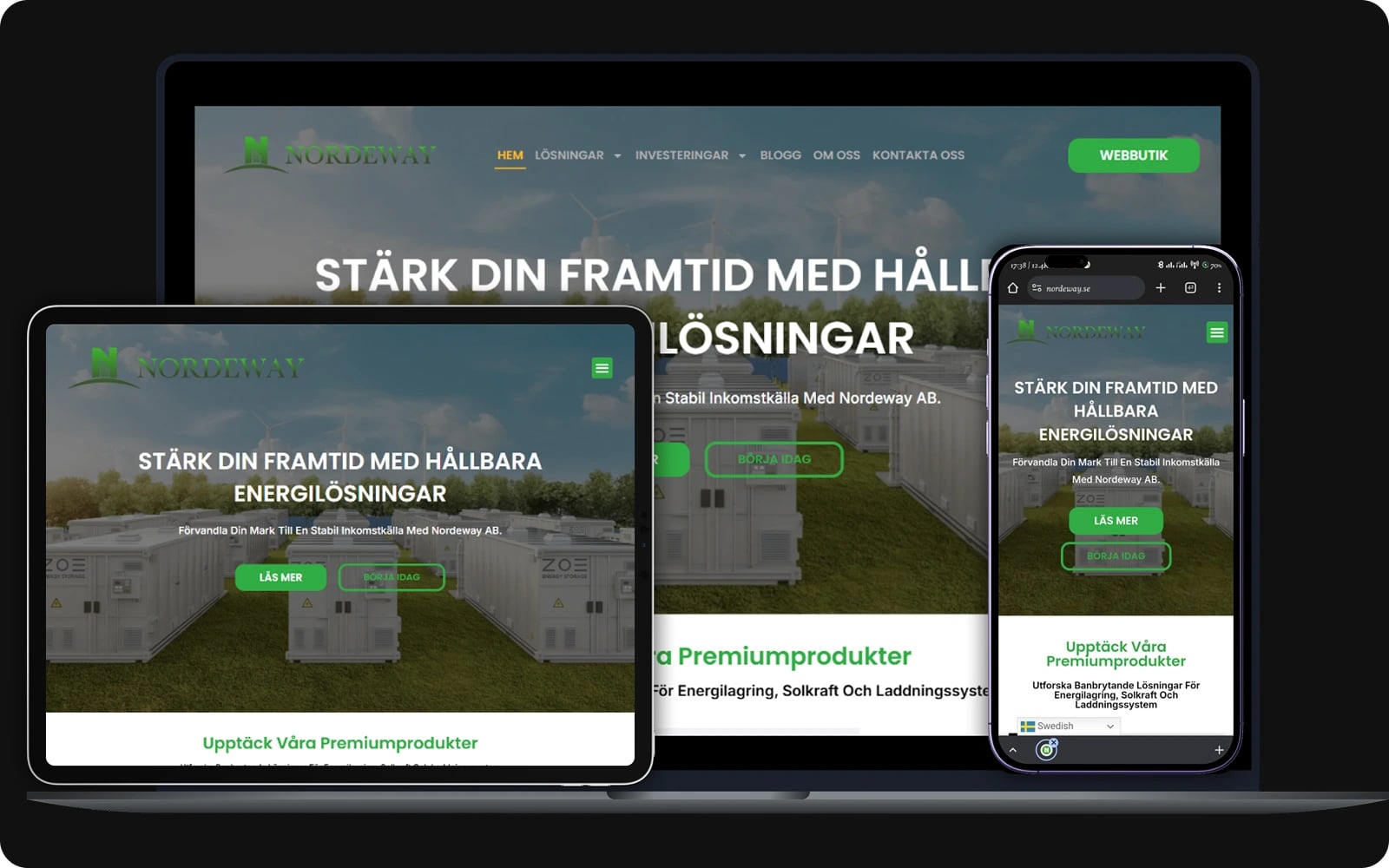 Nordeway AB – Renewable Energy & Battery Storage Solutions Website — gallery image 4