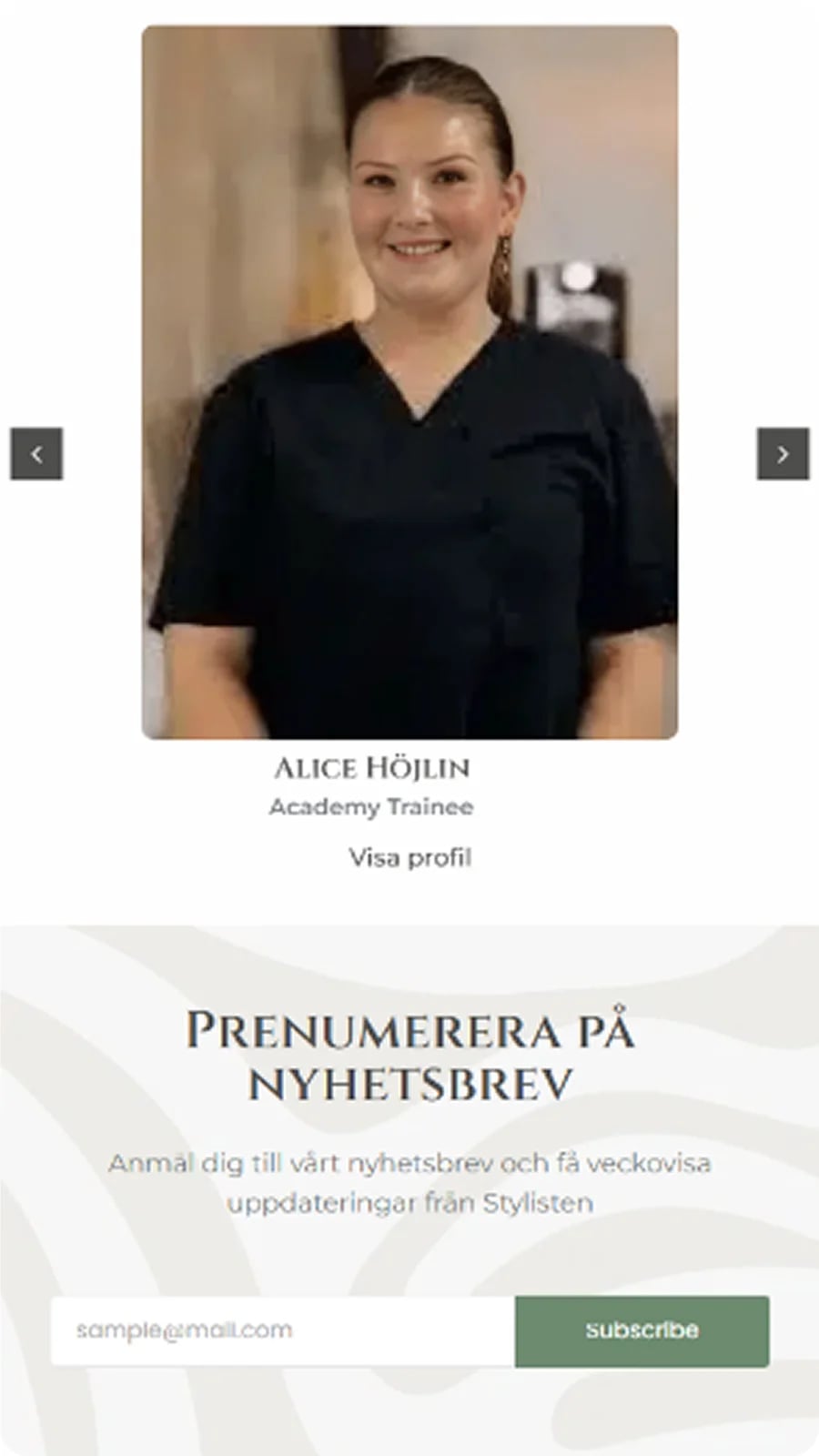 Stylisten Skönhetssalong – Beauty Salon Website — gallery image 8